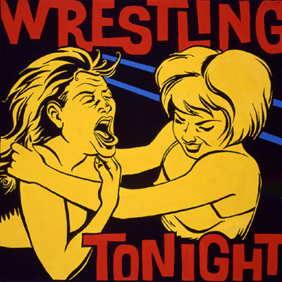 Wrestling Tonight - 18x18 in. - Available