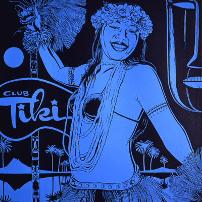 Club Tiki - 48x48 in. - $1250 -- Limited Edition Silk Screen Prints - $70