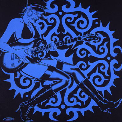 Blue Guitar - 36x36 in. - Available